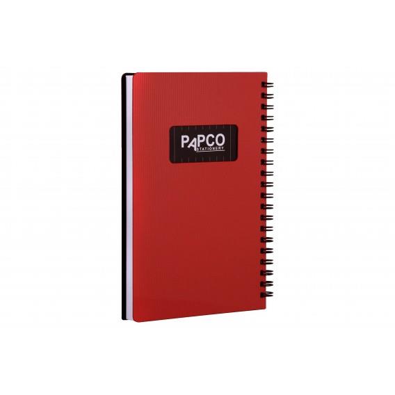 دفتر یادداشت سیمی 100 برگ متالیک پاپکو